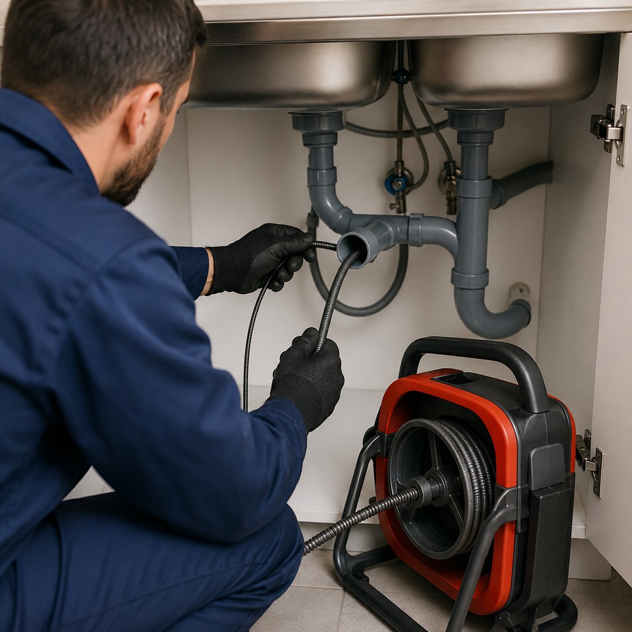 Küchen Abfluss verstopft – Techniker reinigt Küchenleitung in Wien